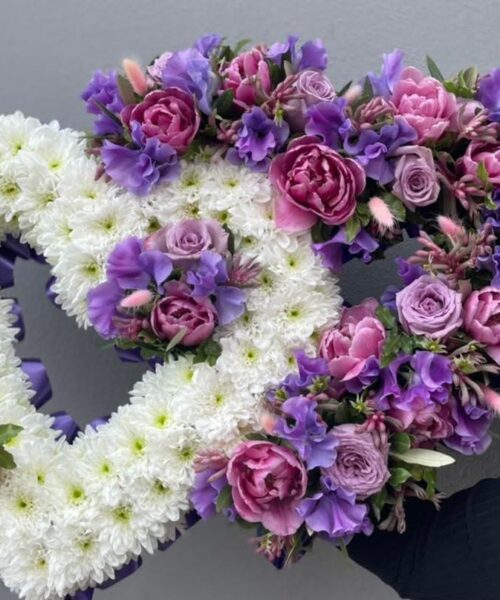 Funeral Mixed Double Heart